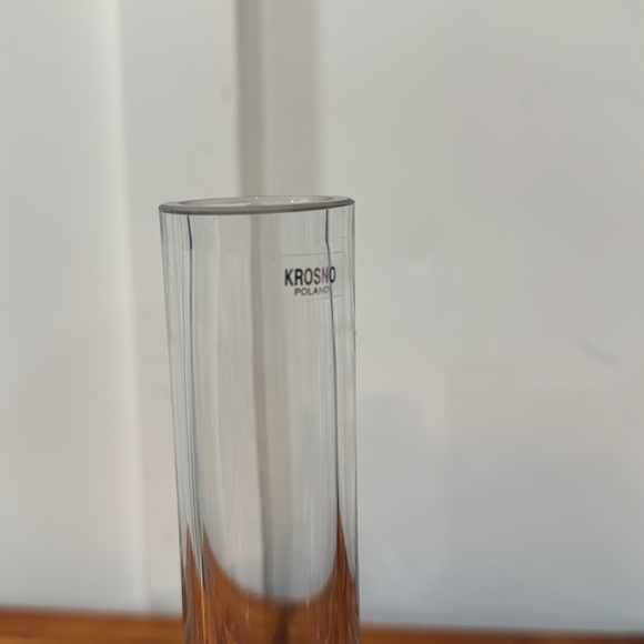 Krosno Poland MCM Crystal Decanter w/ 5 Matching Striped Low Ball Glasses - Picture 9 of 11